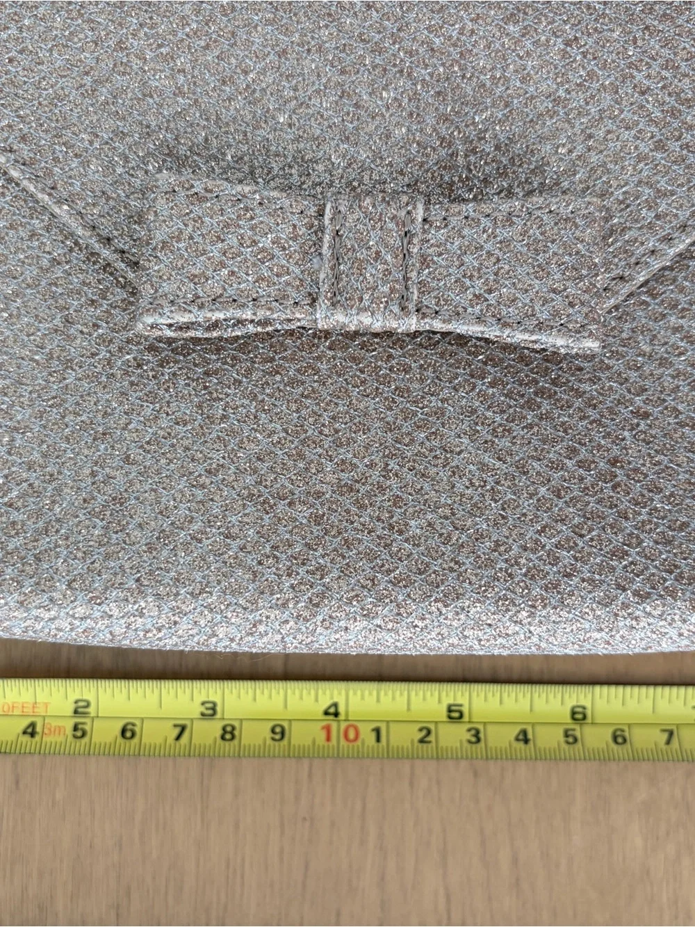 Janie and Jack Gold Shimmer Bow Bag